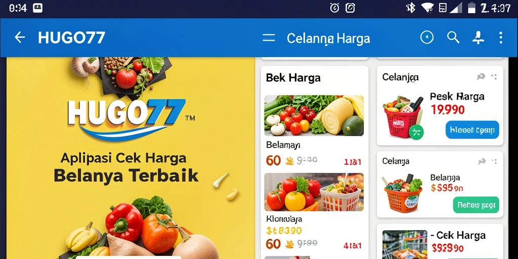 Tampilan antarmuka HUGO77 dengan fitur Cek Harga yang intuitif.