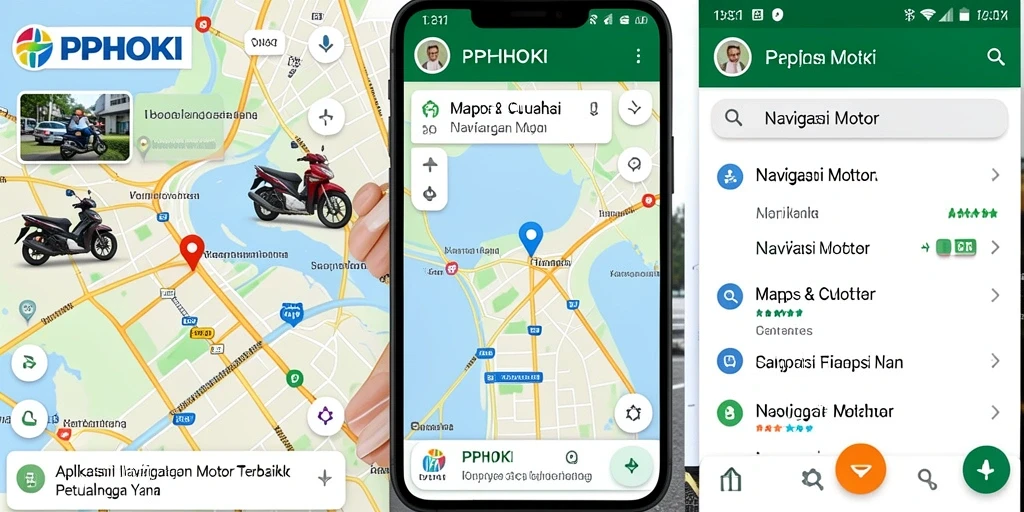 Antarmuka aplikasi PPHOKI yang intuitif untuk navigasi motor.