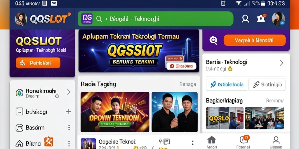 Antarmuka aplikasi QQSLOT menampilkan berita terbaru secara jelas.