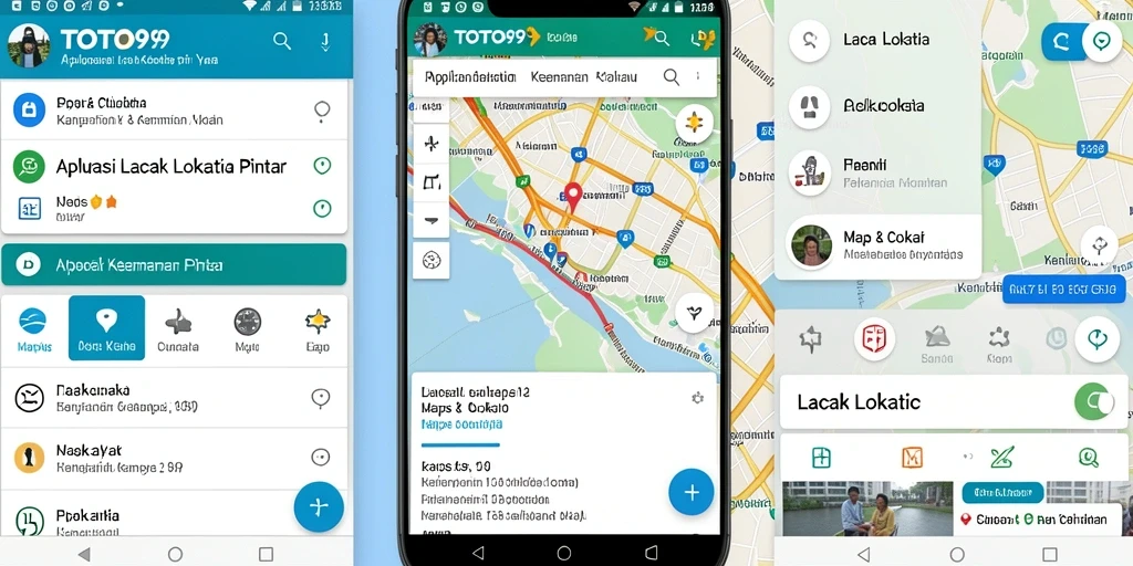 Tampilan antarmuka aplikasi TOTO99 untuk pelacakan lokasi.