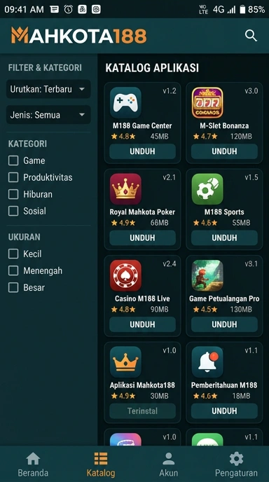 Aplikasi Populer & Kanal Uji di mahkota188 — Hub Unduhan Terpercaya